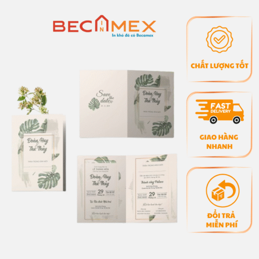 Thiệp Mời Gấp Đôi